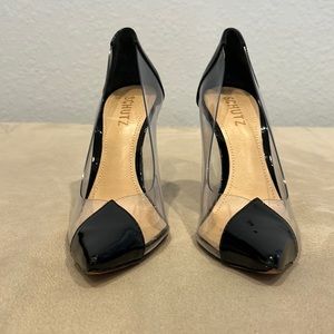 SCHUTZ Cendi Vinyl Patent Pump Black Size 6